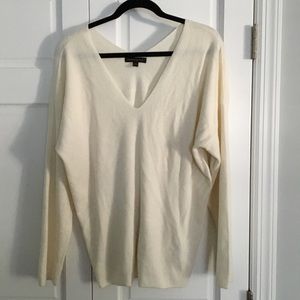 Cream V-Neck Sweater